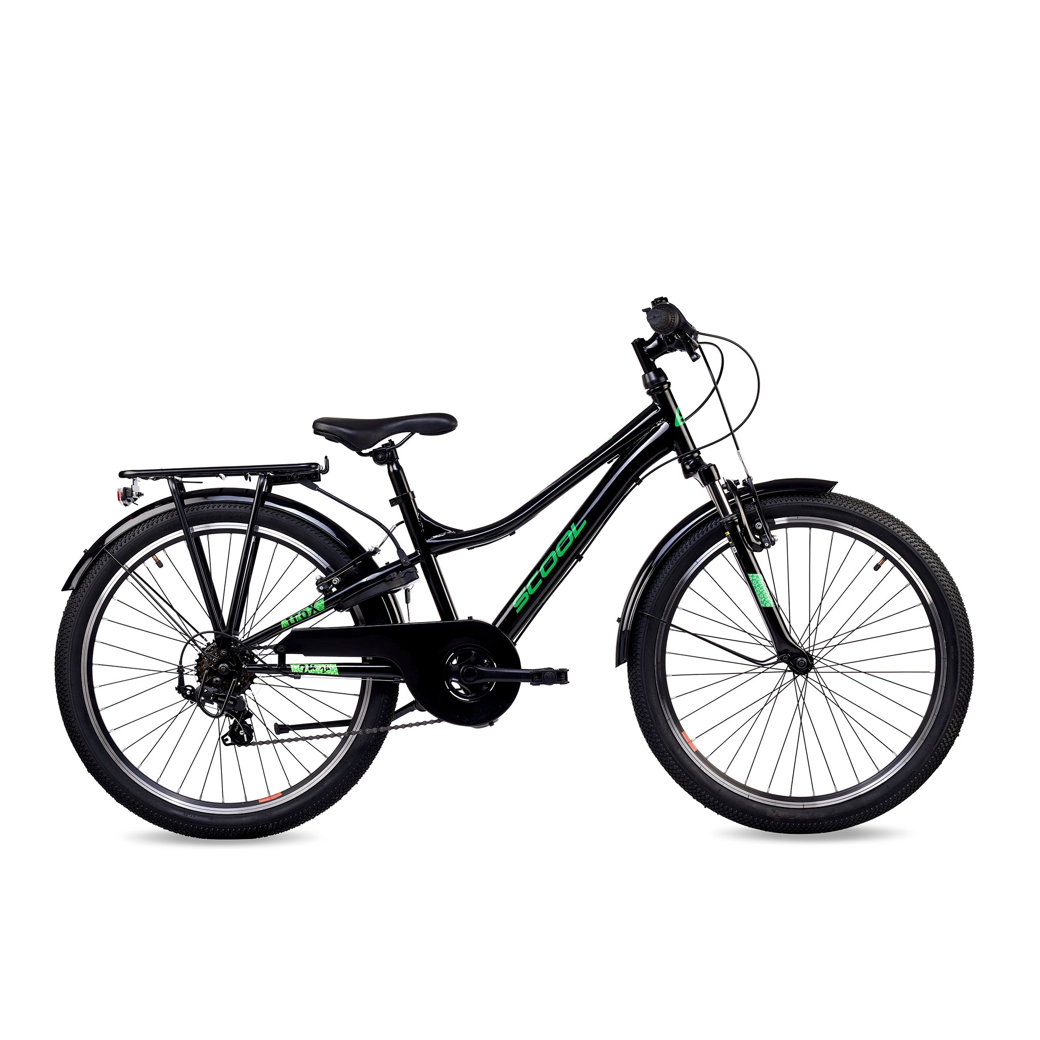 s-cool-trox-24-k6-kinderfahrrad-black-green-6-gang image 1