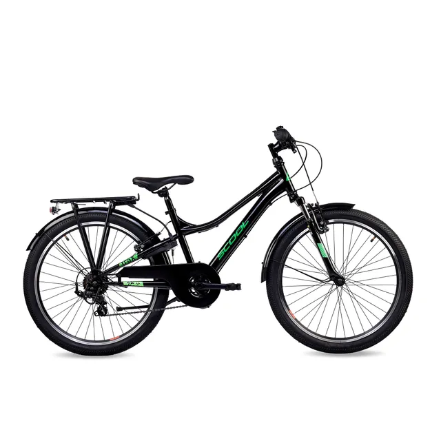 s-cool-trox-24-k6-kinderfahrrad-black-green-6-gang image 1