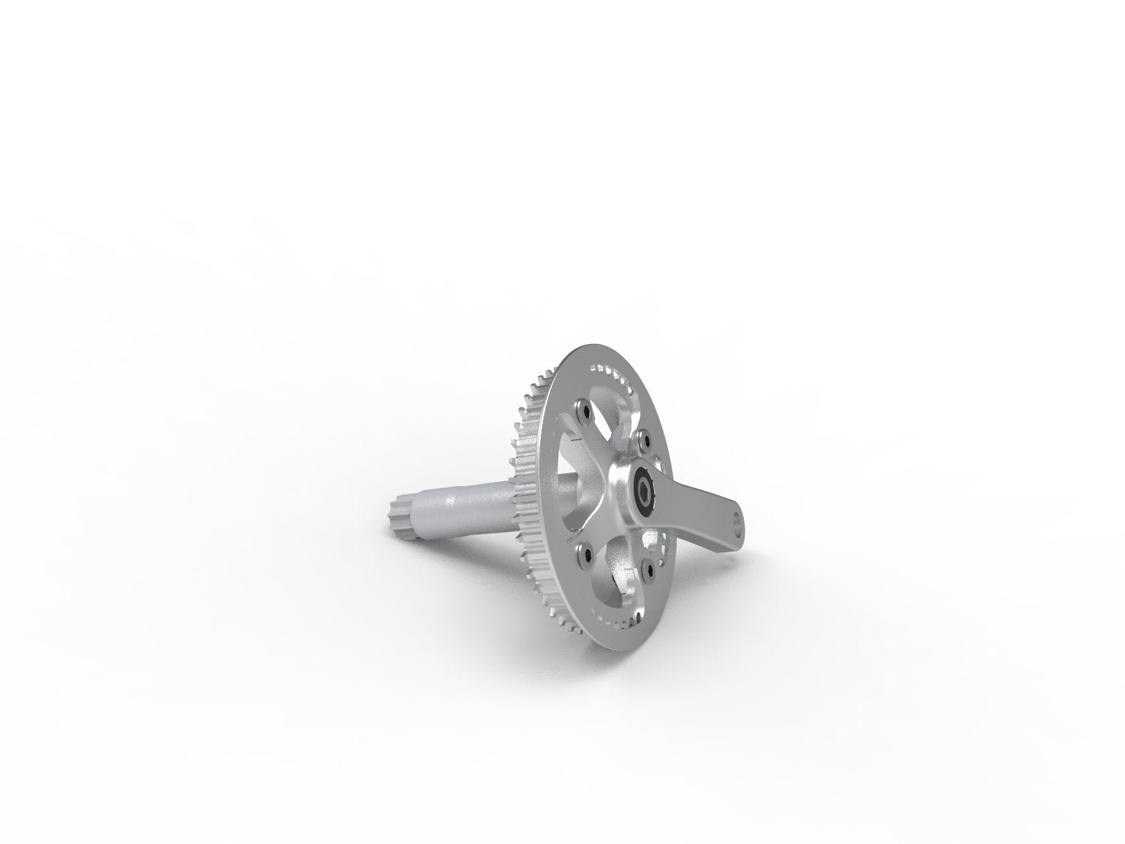 early-rider-seeker-90mm-kurbel-rechts-mit-46t-riemenscheibe-silber image 1