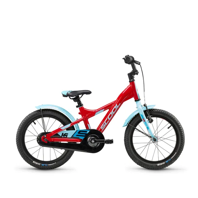 s-cool-xxlite-16-zoll-1-gang-kinderfahrrad-red-light-blue-alu image 1