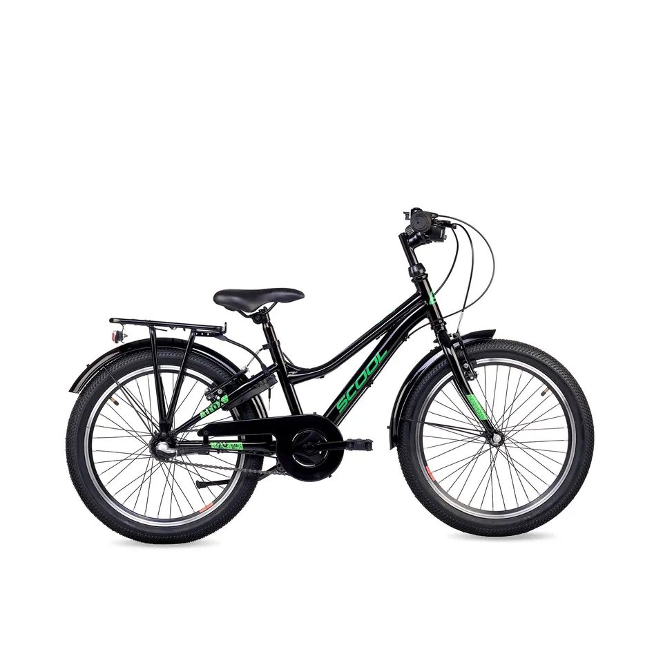 s-cool-trox-20-zoll-3-gang-kinderfahrrad-black-green-nabenschaltung image 1