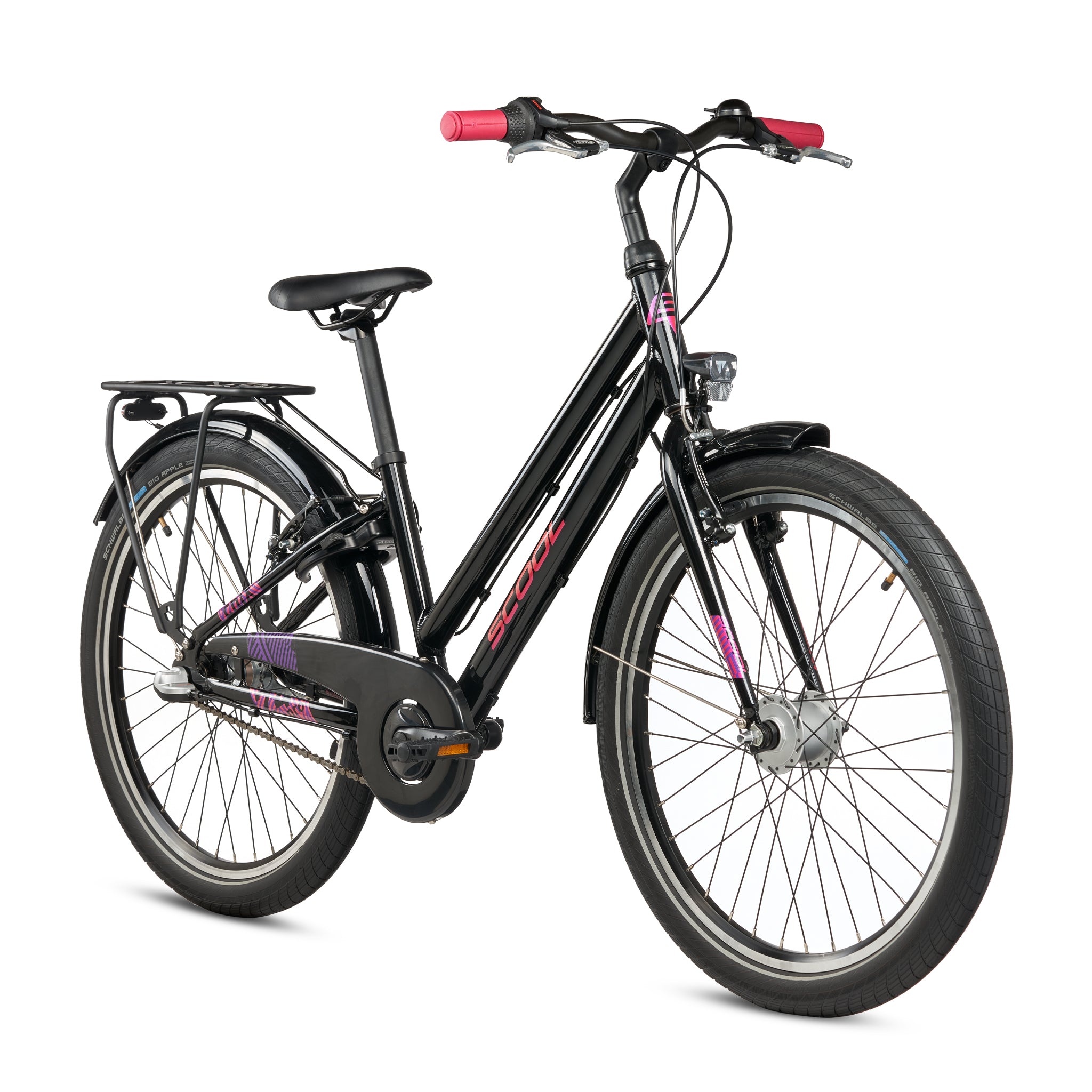 s-cool-chix-pro-24-zoll-m-dchenfahrrad-3-gang-black-pink image 2